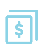 Money icon blue