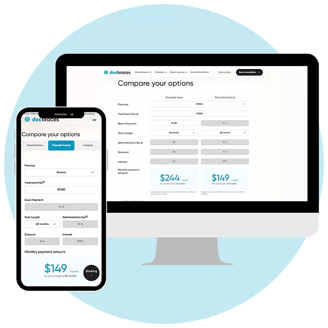 Cost estimator phone and desktop image